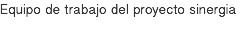 Equipo de trabajo del proyecto sinergia
